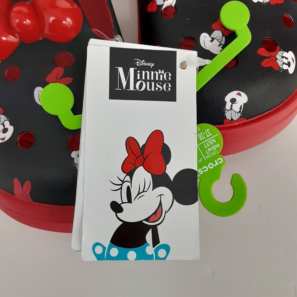 Crocs Disney Minnie Mouse Mary Janes Red Womens 7 Platform Slip On Chunky NWT - Picture 8 of 9
